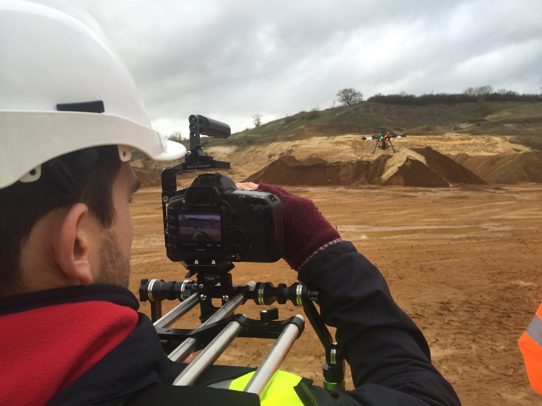 Tom Marner filming with Atkins